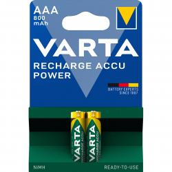 Varta Recharge Charge Accu Power Aaa 800mah 2 Pack - Batteri